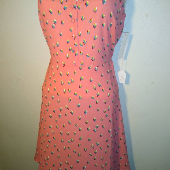 Abound V-Neck Front Button Fit & Flare Dress - Picture 2 of 5